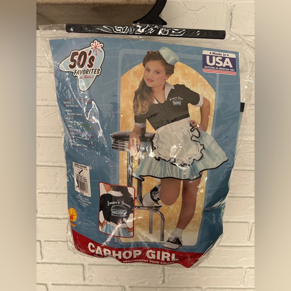 Rubie's Carhop Girl Costume - Black & Light Blue